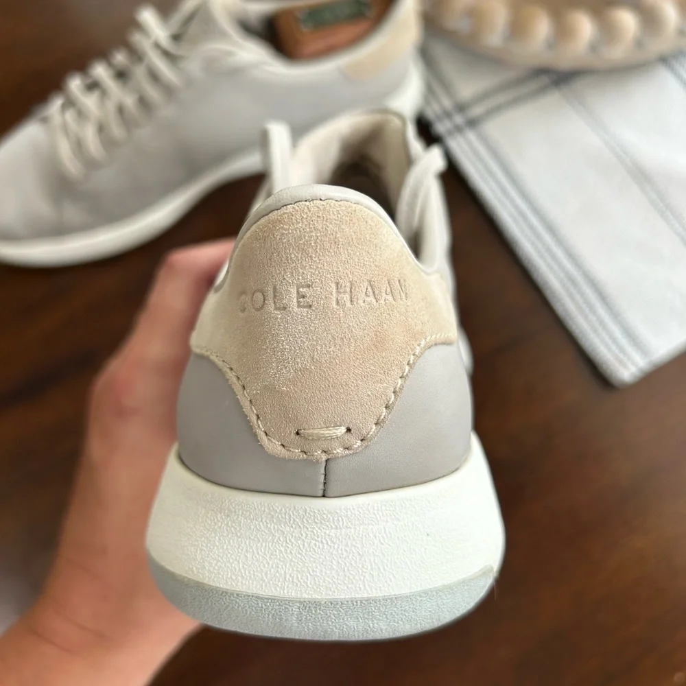 Cole Haan Light Gray Leather Sneakers
